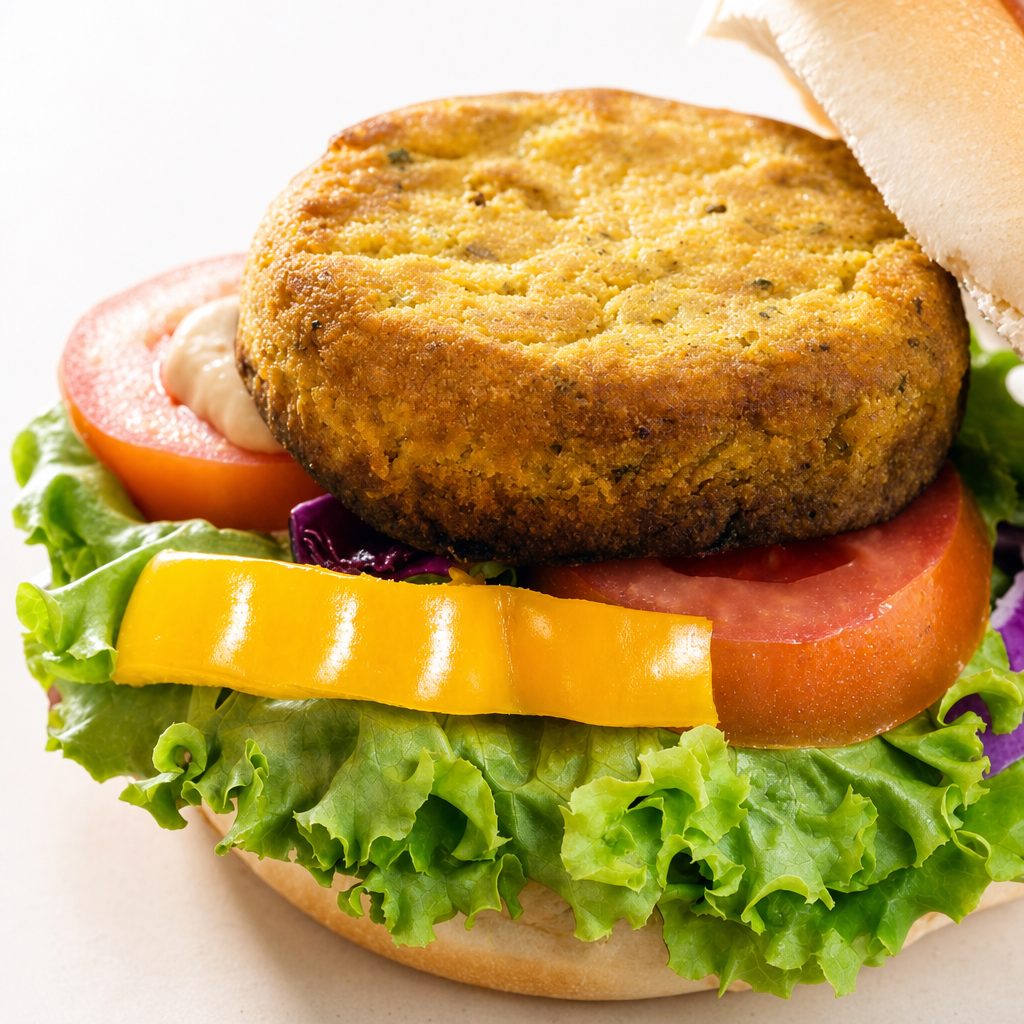 Vegan Impossible Burger (V).
