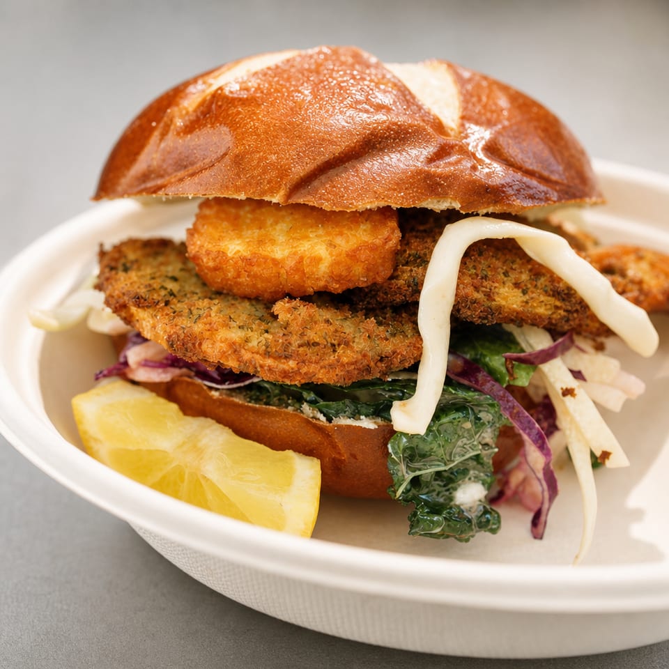 Crispy Panko Chicken Burger.