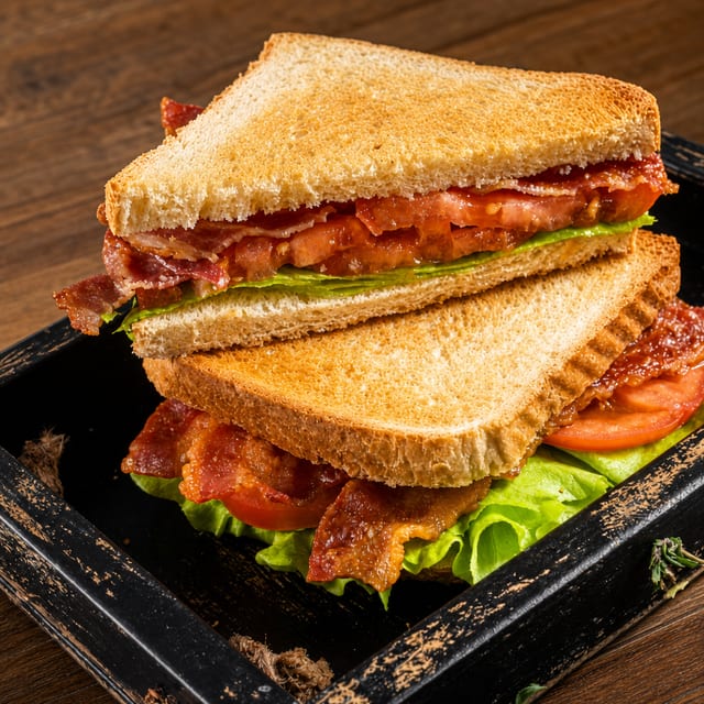 BLT (Bacon, Lettuce & Tomato Sandwich).